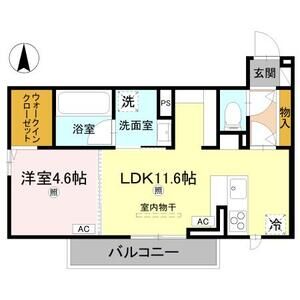 1LDK 間取り図