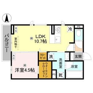 1LDK 間取り図