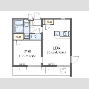 1LDK 間取り図