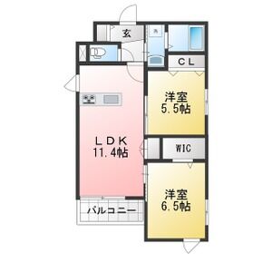 2LDK 間取り図