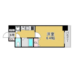1K 間取り図