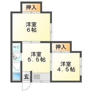2DK 間取り図