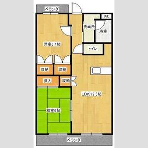 2LDK 間取り図