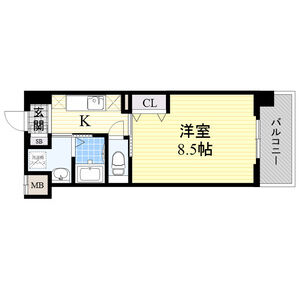 1K 間取り図