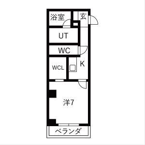 1K 間取り図