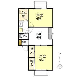 2DK 間取り図