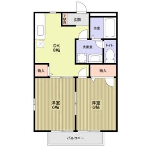 2DK 間取り図