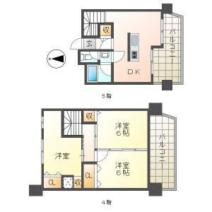3DK 間取り図