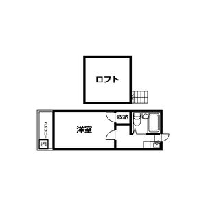 1K 間取り図