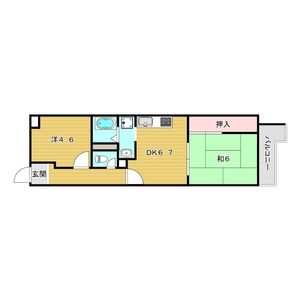 2DK 間取り図