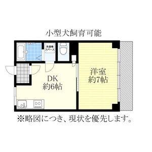 1DK 間取り図