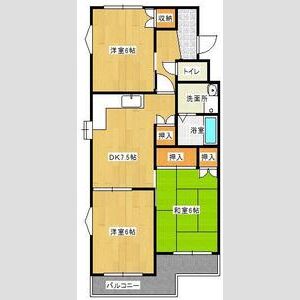 3DK 間取り図
