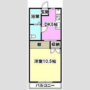 1K 間取り図