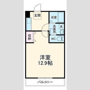 1K 間取り図