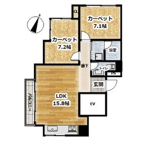 2LDK 間取り図