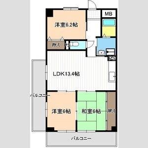 3LDK 間取り図