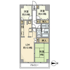 3LDK 間取り図
