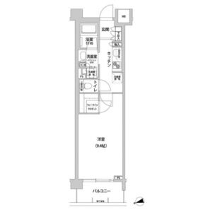 1K 間取り図