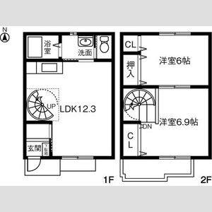 2LDK 間取り図