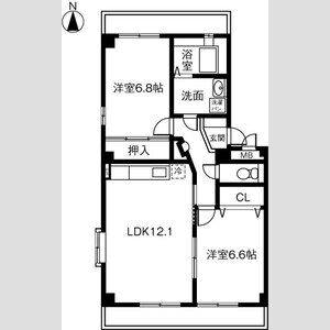 2LDK 間取り図
