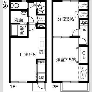 2LDK 間取り図