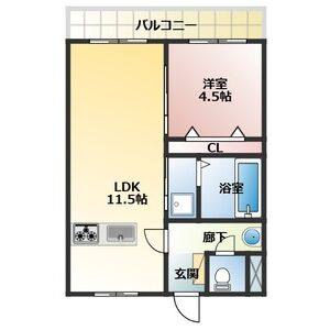 1LDK 間取り図