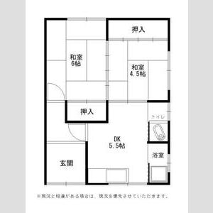 2DK 間取り図