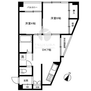 2DK 間取り図