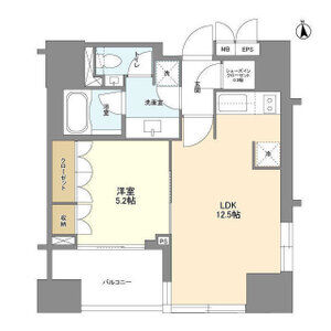 1LDK 間取り図