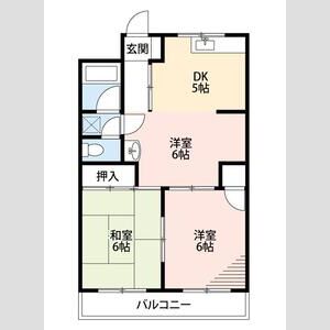 3DK 間取り図