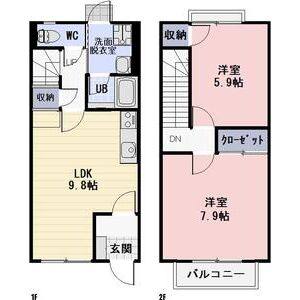 2LDK 間取り図