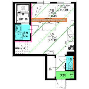 ワンルーム 間取り図
