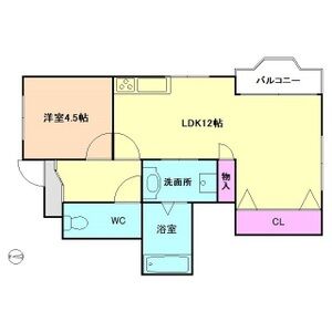 1LDK 間取り図