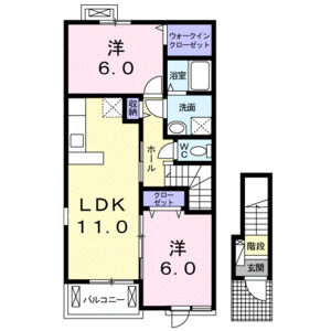 2LDK 間取り図