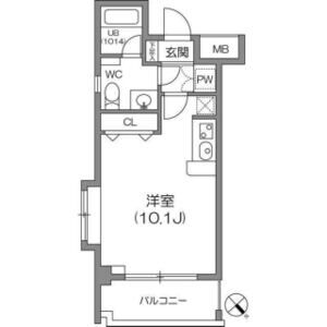 ワンルーム 間取り図
