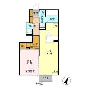 1LDK 間取り図