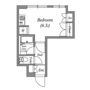 ワンルーム 間取り図