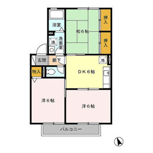 3DK 間取り図