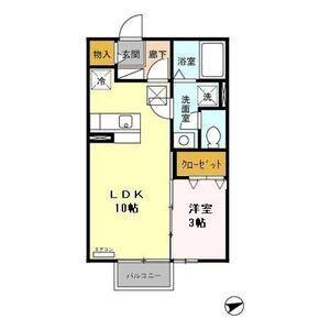1LDK 間取り図