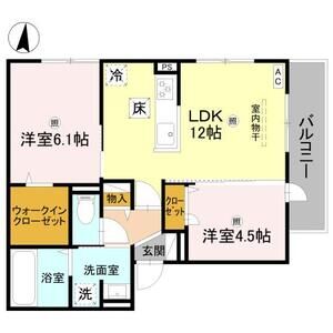 2LDK 間取り図