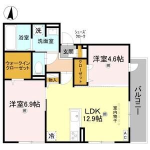 2LDK 間取り図
