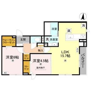 2LDK 間取り図