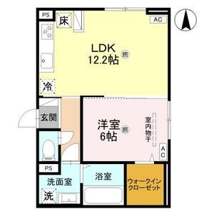 1LDK 間取り図