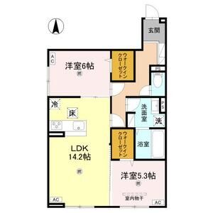 2LDK 間取り図