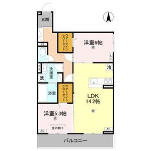2LDK 間取り図
