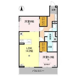 2LDK 間取り図