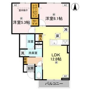 2LDK 間取り図