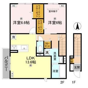 2LDK 間取り図