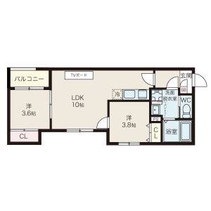2LDK 間取り図