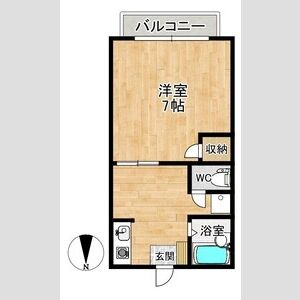 1K 間取り図